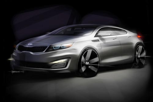 紐約車展首發(fā) 起亞新一代遠(yuǎn)艦草圖曝光