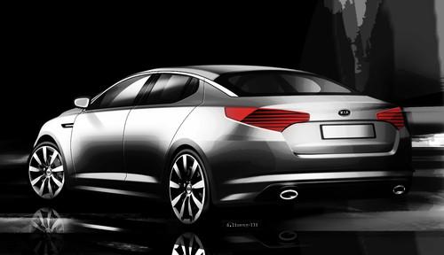 紐約車展首發(fā) 起亞新一代遠(yuǎn)艦草圖曝光