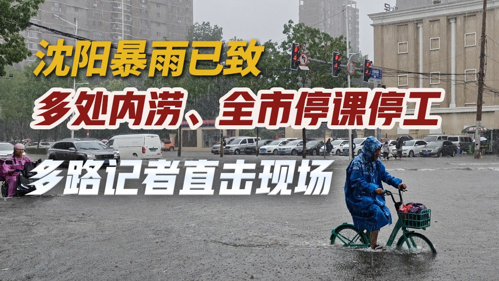 沈陽(yáng)暴雨已致多處內(nèi)澇、全市停課停工 多路記者直擊現(xiàn)場(chǎng) 